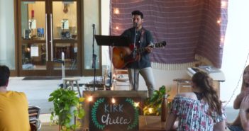 Christian Silva performing at Campus Ministry's "KirkChella""