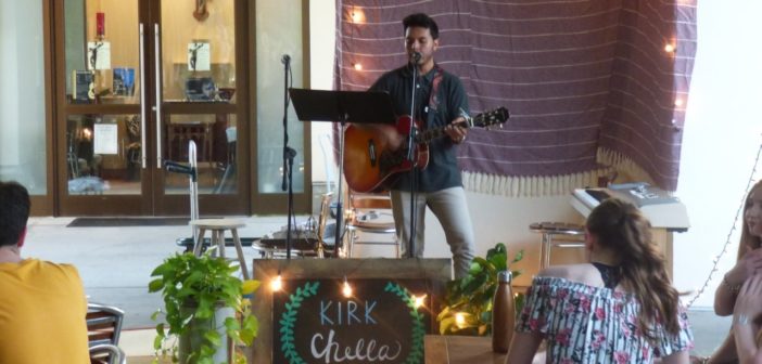 Christian Silva performing at Campus Ministry's "KirkChella""