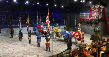 Medieval Times in Orlando being performed in front of spectators.