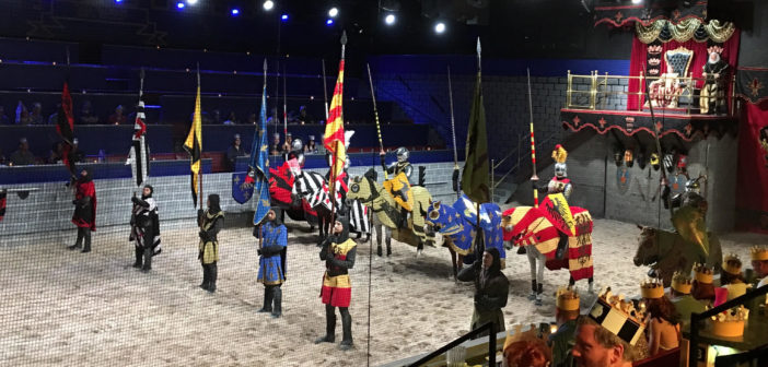 Medieval Times in Orlando being performed in front of spectators.