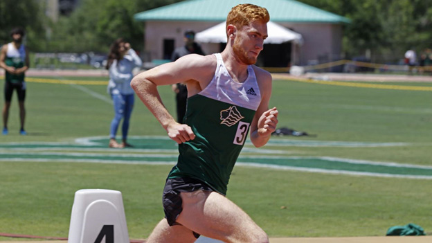 Saint Leo University student running