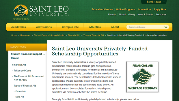 Saint Leo Resource Online Page