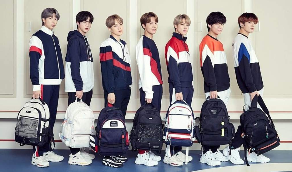 BTS with a collaboration with FILA.