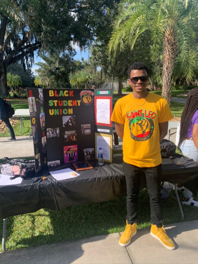 The Black Student Union club representing their selves through posters and displays.