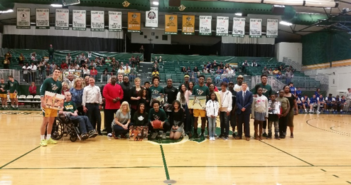 Saint Leo Men’s Basketball Team Senior Graduates with their Friends and Family.