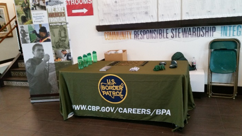 U.S Border Patrol Booth at Kirk Hall Lobby.