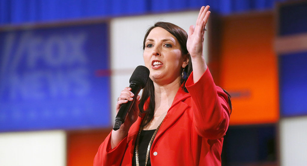 Ronna Romney McDaniel, leader of the Republican National Committee, maintains her statement that the RNC fundraising forms were clearly labeled and not misleading.