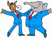 Can Democrats and Republicans be… friends? (Photo Credit: Blogspot)