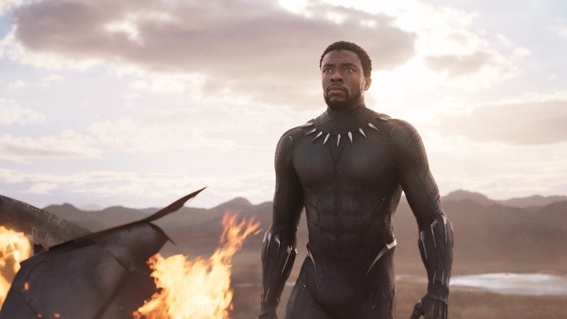 Boseman as his role as T’Challa, aka Black Panther. The Marvel film “Black Panther” was released in 2018.