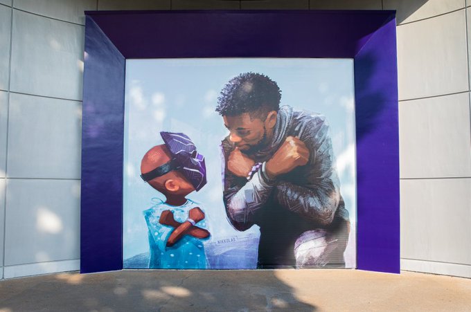 Disneyland has paid tribute to Boseman by showcasing a mural in Downtown Disney, California. The mural was done by artist Nikkolas Smith.