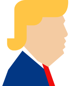 Donald Trump face graphic