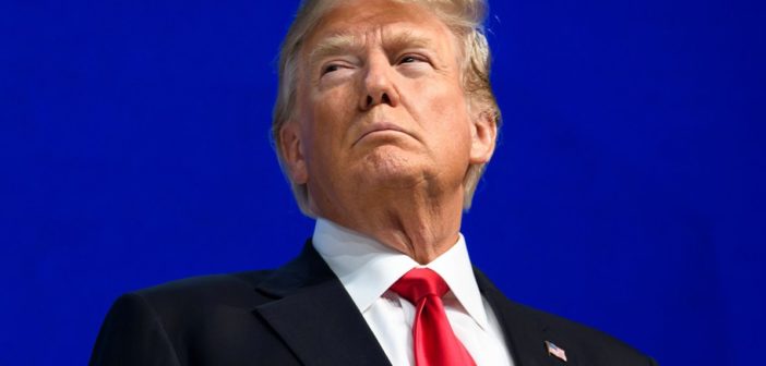 US President Donald Trump looks on before delivering a speech during the World Economic Forum (WEF) annual meeting on January 26, 2018 in Davos, eastern Switzerland.