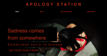 Screenshot of the Apology Station website