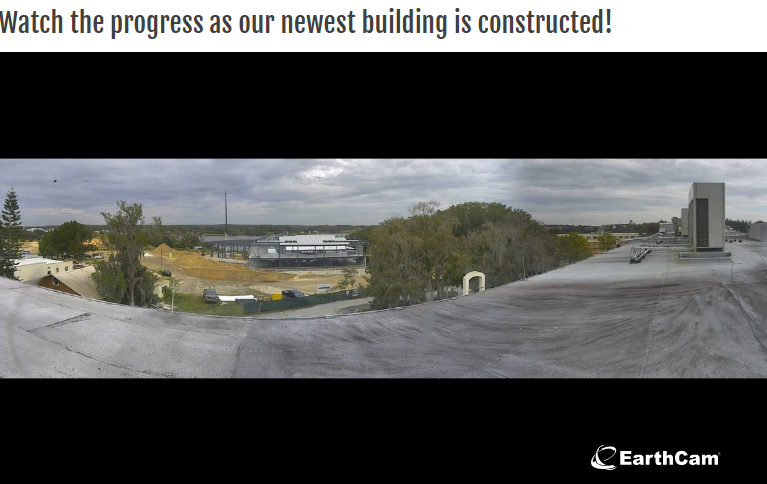 Rooftop 360 degree panorama view of the Wellness Center ongoing construction.
