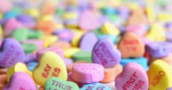 Valentine's Day heart shaped small candies