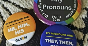 Three Pronoun pins