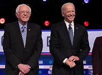 Democratic Presidential candidates, Bernie Sanders and Joe Biden