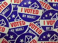 "I voted by mail!" stickers