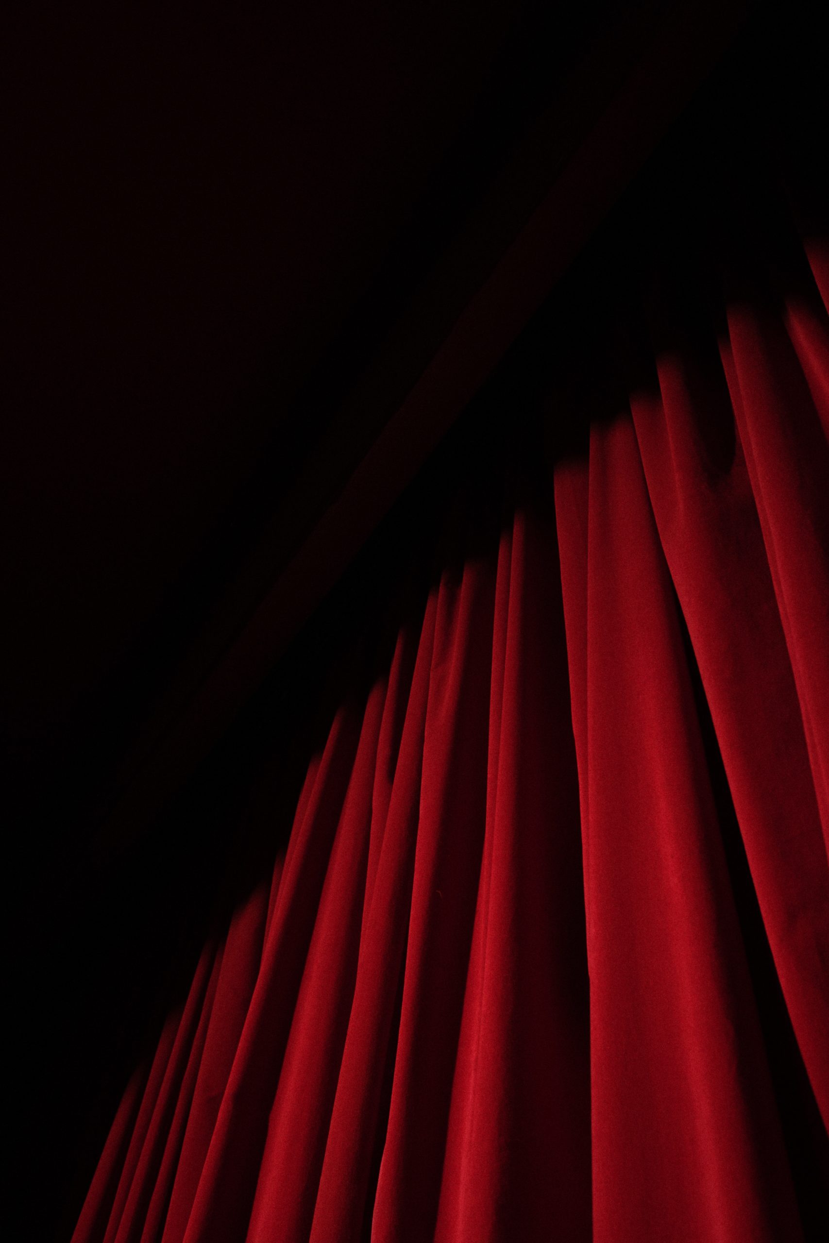 A red curtain