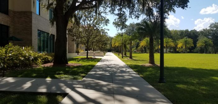 Outside Kirk Hall on University Campus