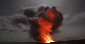 A smoke explosion cloud